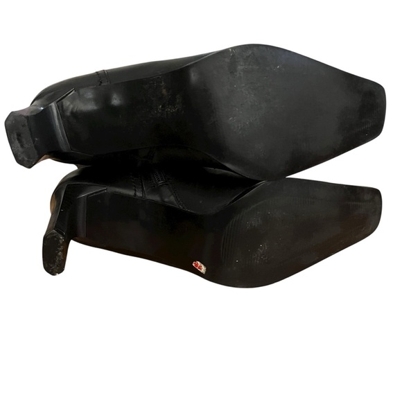 Vintage Naturalizer Black Leather square Toe w/Buckle Witchy Ankle Boots SZ 7 - Picture 6 of 9
